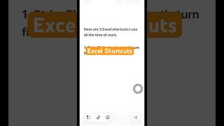 Here are 3 Excel Shortcuts I use all the time at work