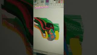 how to draw snake in ms paint /ms paint me transparent selection kaise kare /aspr #shorte #msdrawing