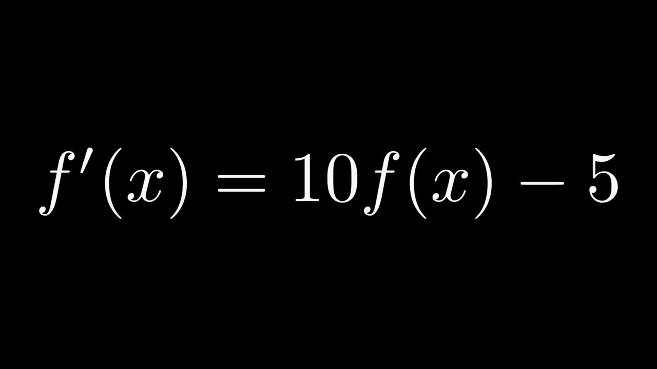 Solving a differential equation using separation of variables - YouTube