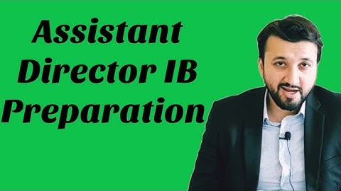 Assistant Director IB Exam Preparation || FPSC