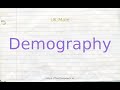 How to pronounce demography