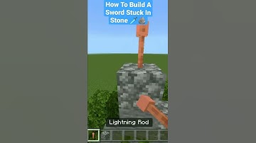How To Build A Sword Stuck In Stone In Minecraft 🗡️🪨