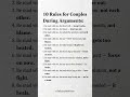 10 Rules for Couple During Arguments #rules #couple #Mindset #Psychology #Facts #Life #argument #fyp