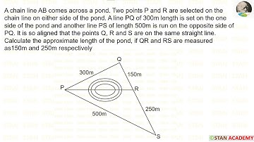Problem No - 3 in  Obstacles in Chain Surveying from previous university questions