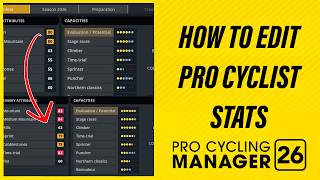 How To Edit Pro Cyclist in Pro Cycling Manager #pcm26 #procyclingmanager screenshot 4