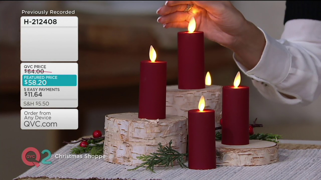 Luminara Set of 4 3.5" Soft Touch Flameless Votive Candles on QVC YouTube