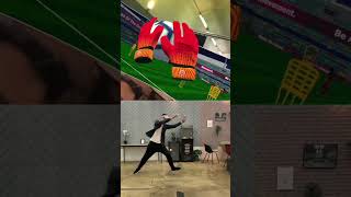 Goalkeeping in mixed reality 😱 #cleansheetvr #football #goalkeeper #metaquest