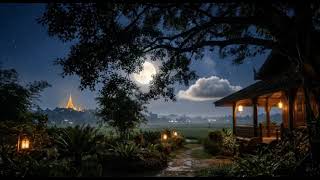 Midnight Garden & Soft Wind for Insomnia Relief 🌌 Restful Echo
