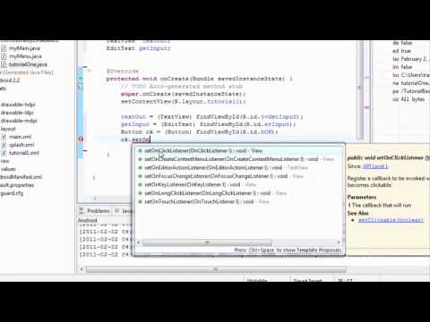 Android Tutorial & Lessons 14  using the getText and setText methods   YouTu