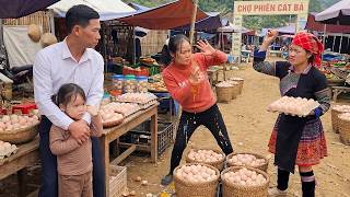 A Small Misunderstanding at the Market – Harvesting Eggs and Cooking  Rolled Omelet for My Family