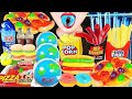 Asmr candy party gummy fast food burger fries pizza cola jelly noodles earth  rainbow dessert