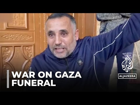 A funeral has taken place in al mawasi for civilians killed in israel's bombardment.