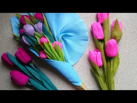 Video: How To Make A Corrugated Paper Tulip