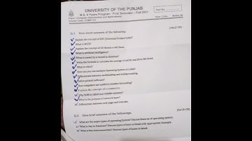 Comp _111  computer paper 2022 Punjab university of lahore semester 1 #computereducation