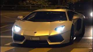 Lamborghini Aventador Cruising Around Zurich acceleration And Downshifts