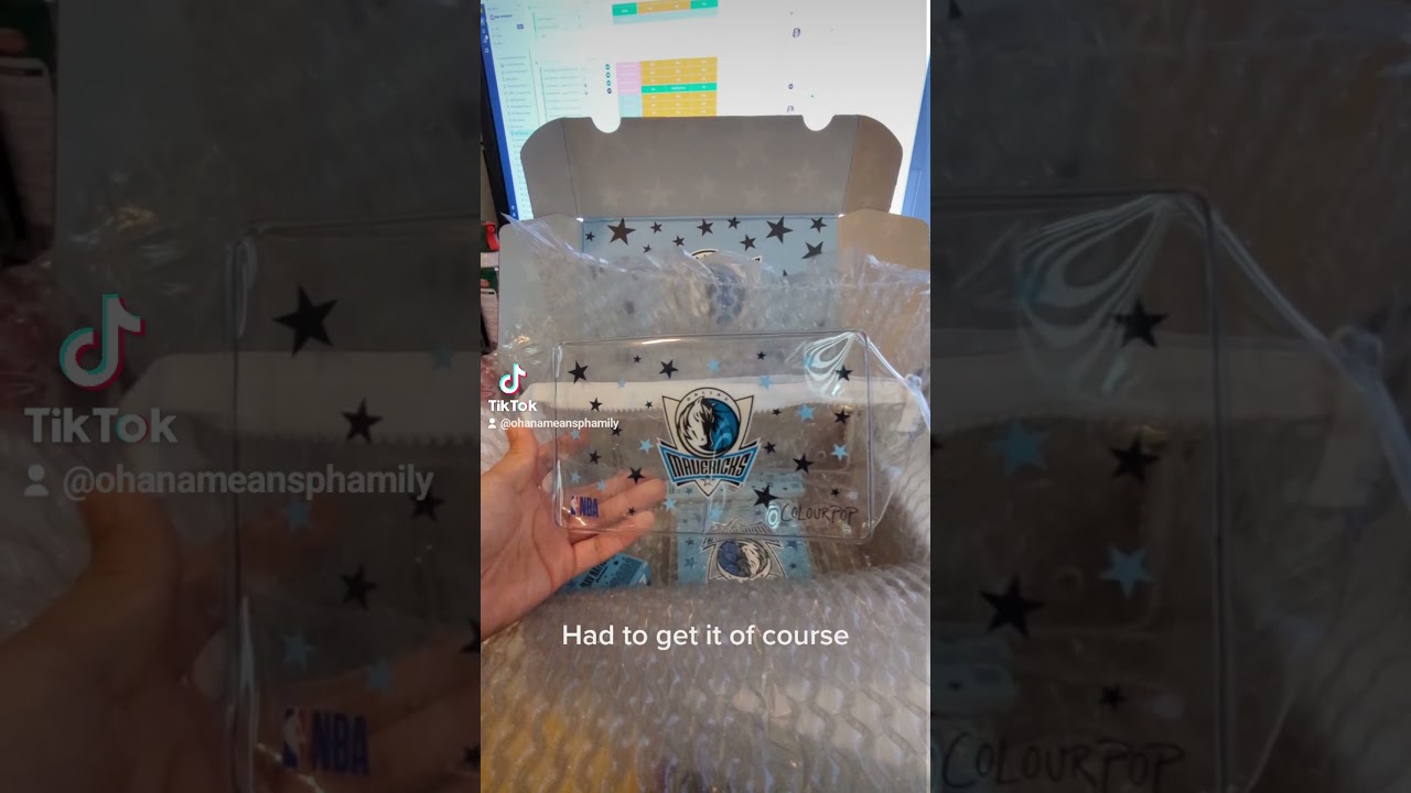 Unboxing the NBA x ColourPop Dallas Mavericks PR Set with Blue Eyeshadows and Eyeliners