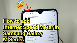 Samsung Galaxy M20 How to add Internet Speed Meter screenshot 5