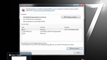 How to do a disk defrag on windows 7