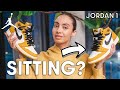 The jordan 1 yellow ochre are sitting  should you get them  on foot review and how to style