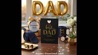 Your dad opens THIS on Father's Day. Black. Gold. Stunning. #instantdownload #birthday