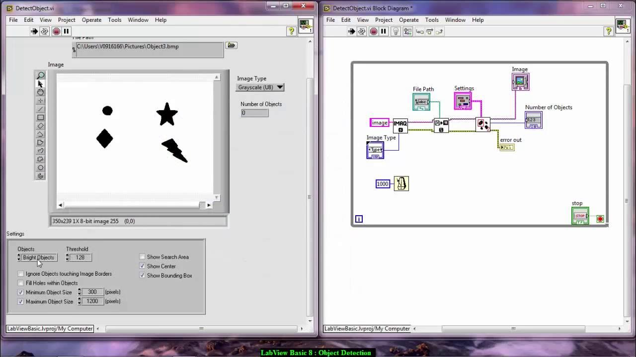 LabView Basic 8 : Object Detection - YouTube