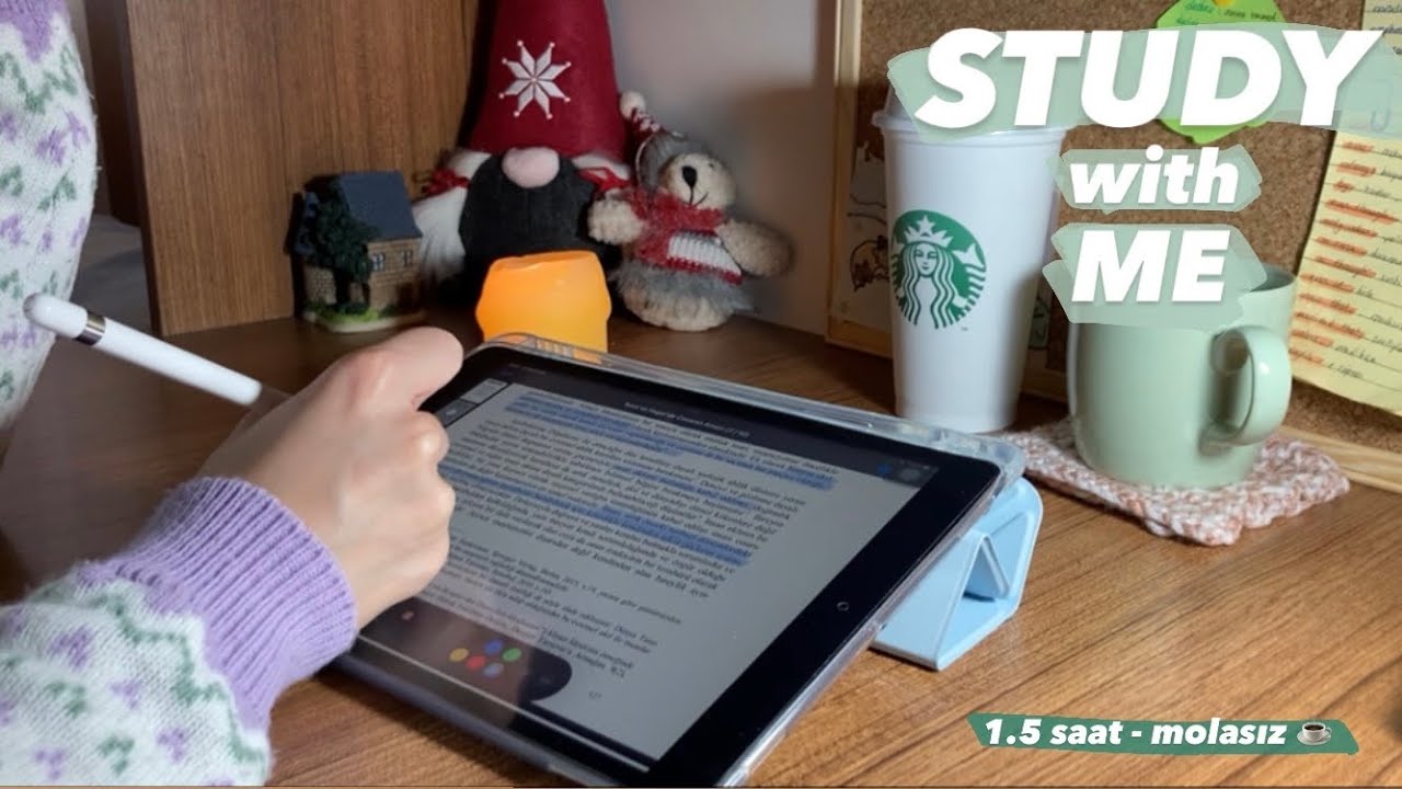STUDY WITH ME • 1.5 hrs | Benimle Çalış | Hukuk Öğrencisiyle 1.5 Saat Çalışın! (molasız~ortam sesi)