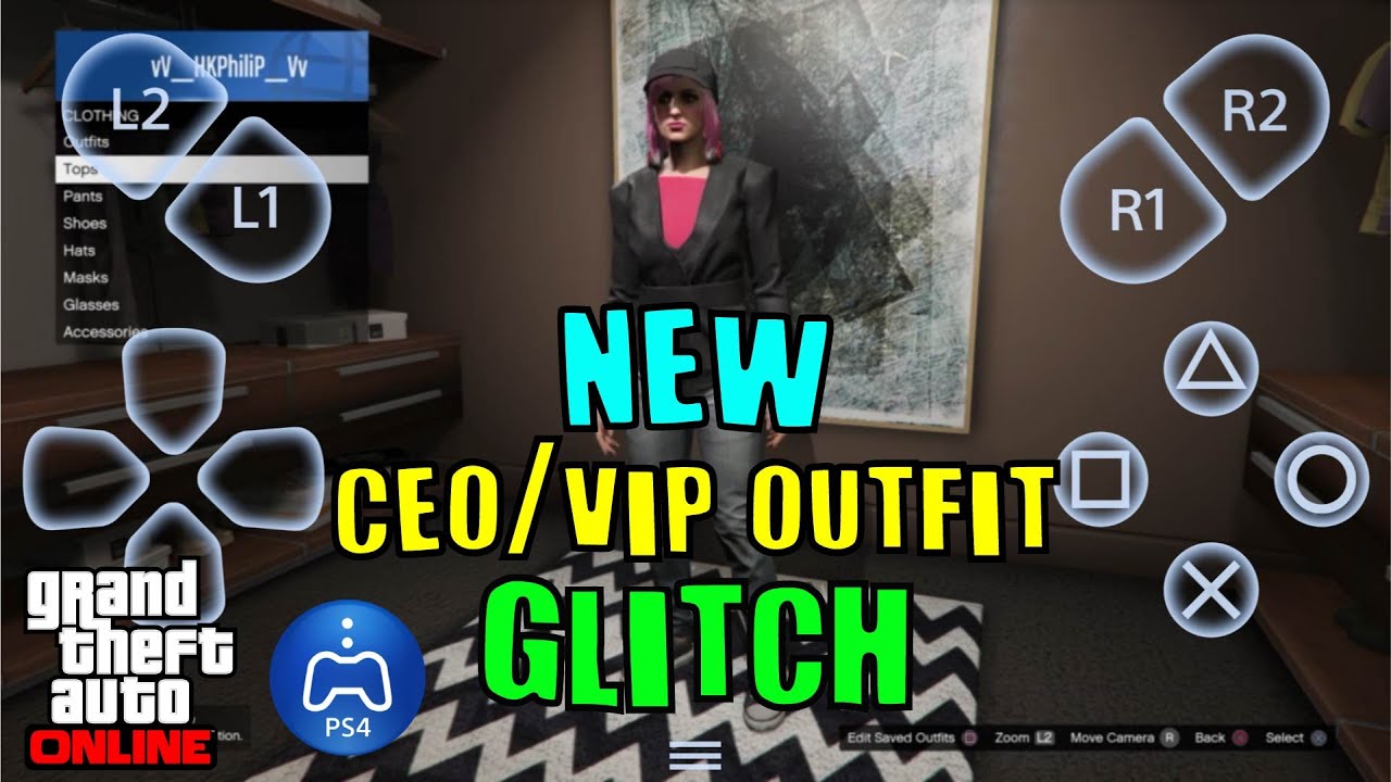 GTA 5 ONLINE NEW CEO VIP OUTFIT GLITCH WITH PS4 REMOTE PLAY 1.35 YouTube