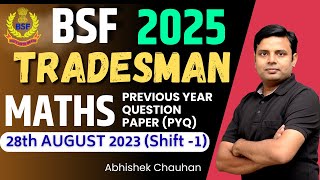 Bsf Constable Tradesman Previous Year Question Paper  Bsf Constable Tradesman Exam Pattern