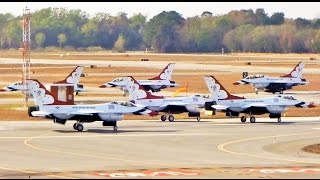 Entire USAF Thunderbirds Fleet Departs at Same Time (ATC Included)