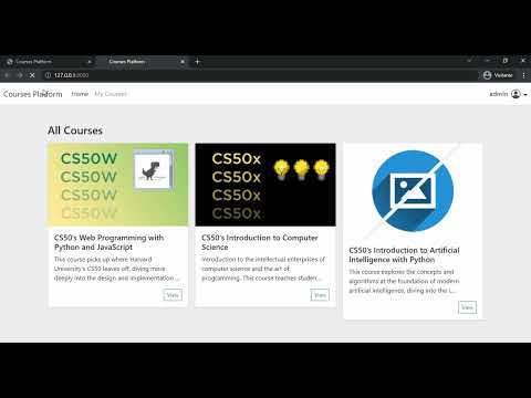 Harvard CS50w - Final Project: Course Platform