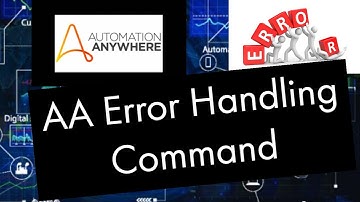 Error Handling command demo in Automation Anywhere - Take Snapshot, Send Email, Log data into file