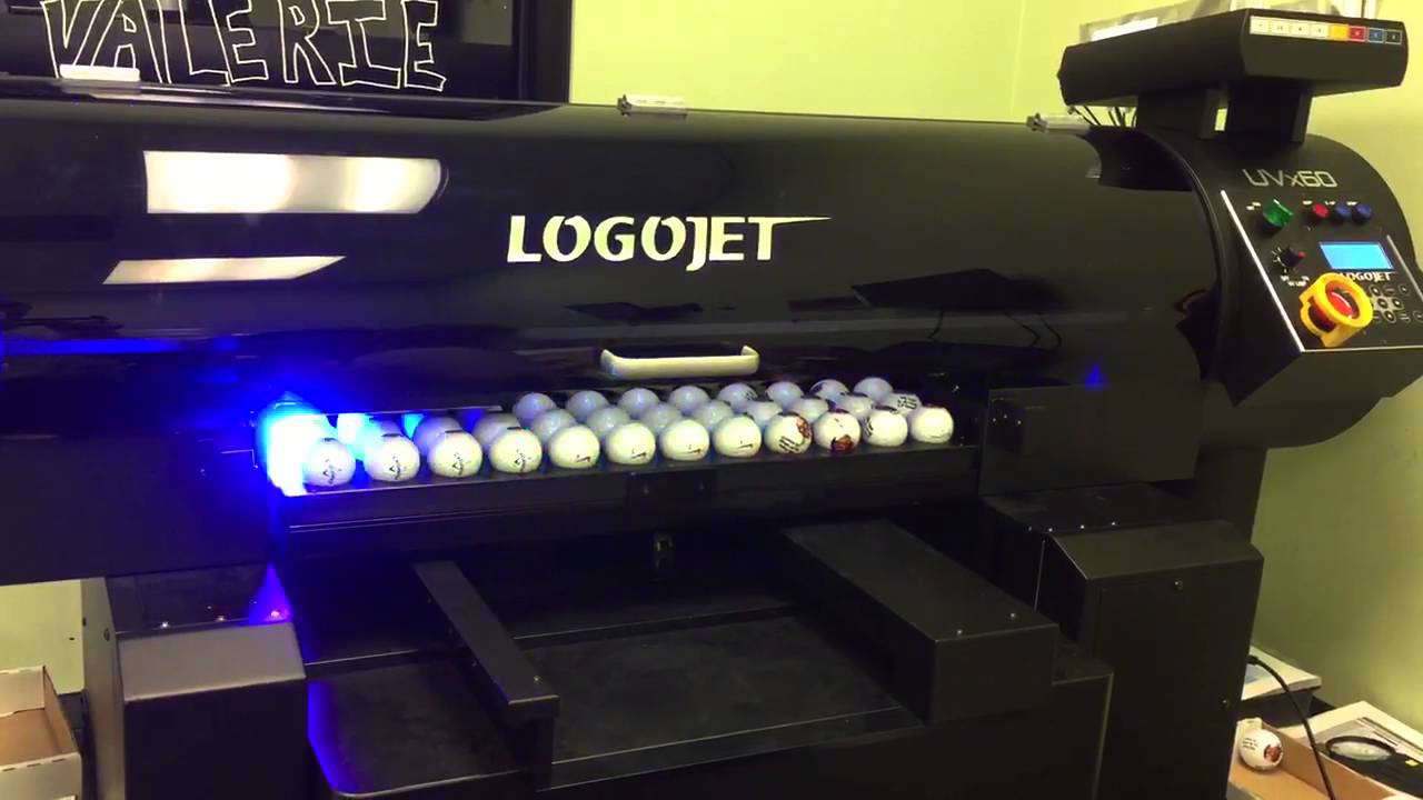 LogoJET UVx60 Printing on Golf Balls YouTube