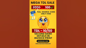 Second Bank Details In Invoice Print @GYANAMRIT