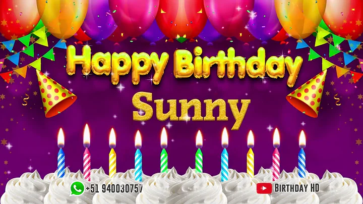 Sunny Happy birthday To You - Happy Birthday song name Sunny 🎁