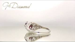 1 16ct Red Ruby Art Deco Ring