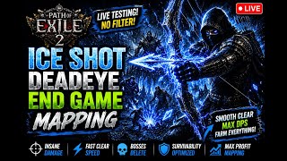 🔴 Path of Exile 2 LIVE – INSANE Ice Shot Deadeye Endgame | One Click EVERYTHING!!