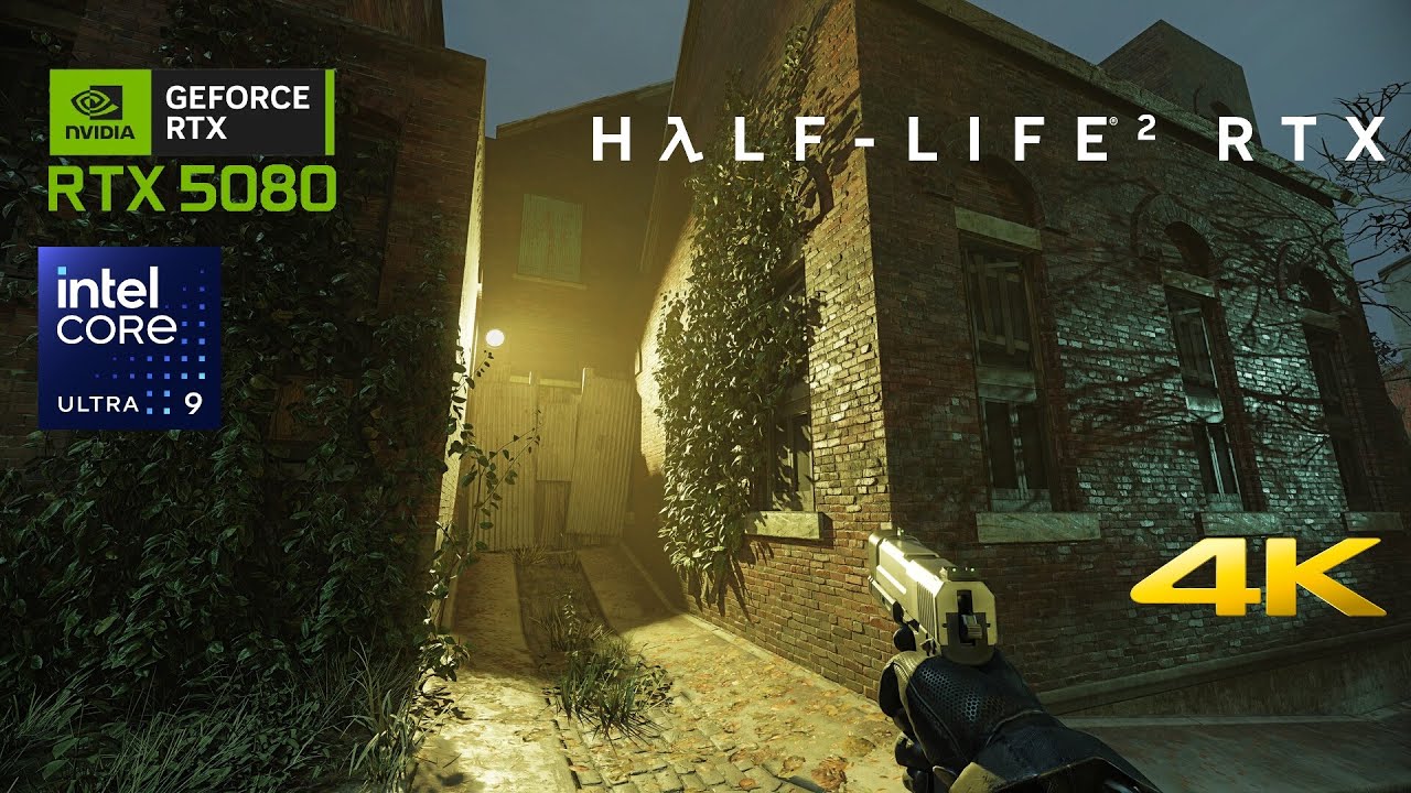 Half-Life 2 RTX Demo Gameplay: RTX 5080 & Intel Ultra 9 285K Ultra Settings 4K