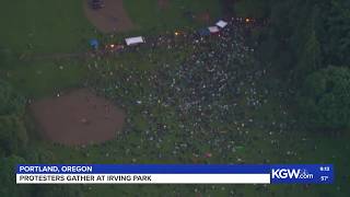 Watch: Thousands protest in Portland