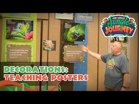 Colorful VBS Teaching Posters | The Great Jungle Journey VBS: Decorations