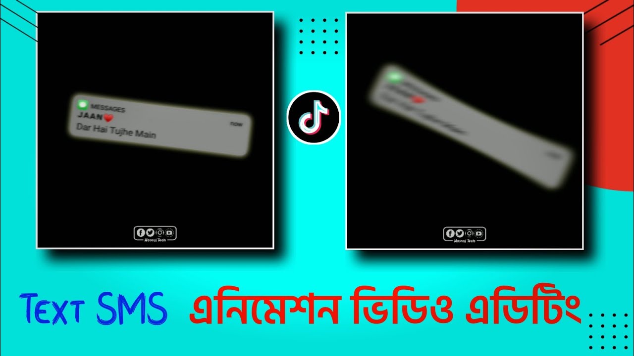 How to make SMS Text Status Video | Tiktok Likee SMS Status Video Editing Tutorial VN App | Pixellab