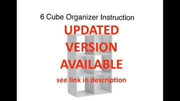 Mainstays 6-Cube Organizer Assembly (OLD VERSION)