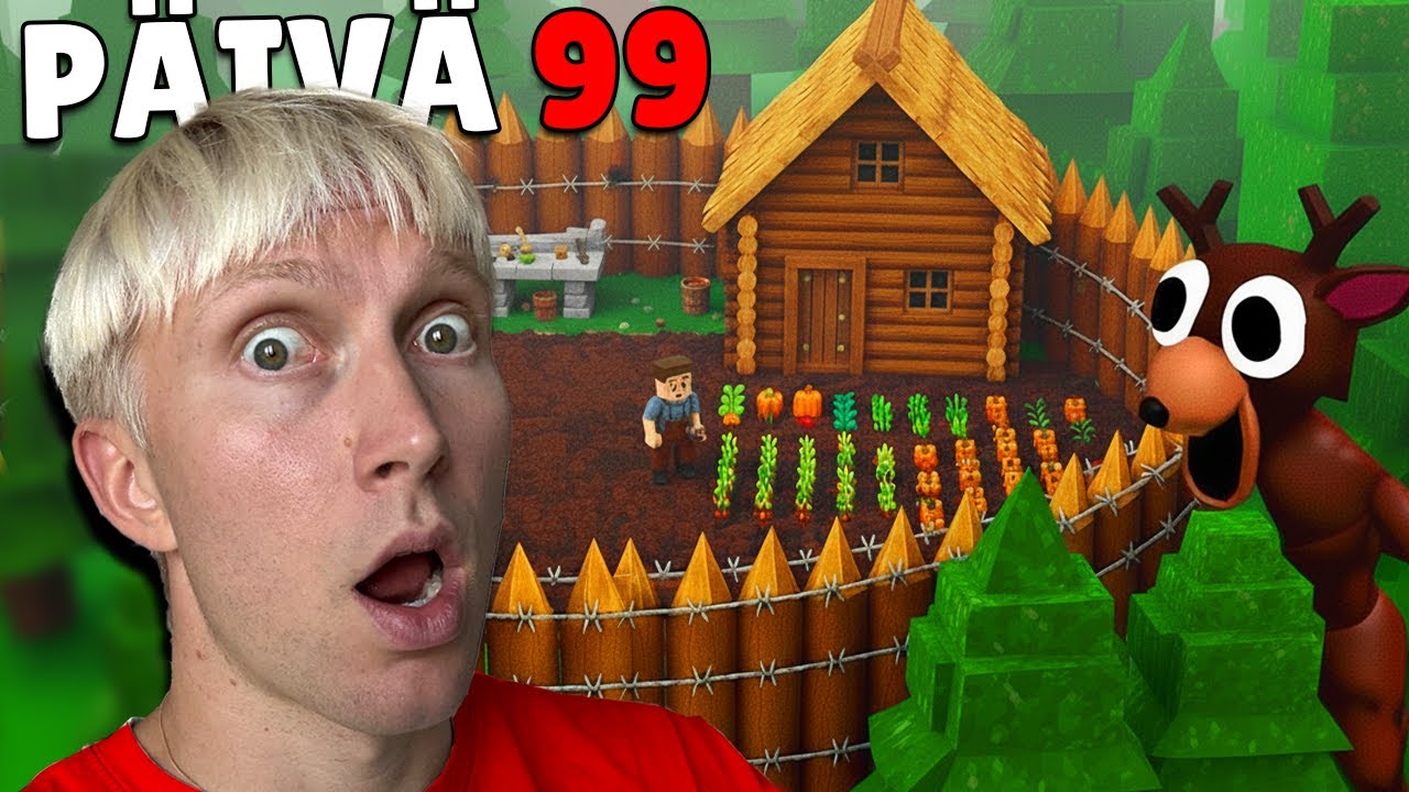 Rakensin HULLUN basen ja SELVIYDYIN 99 YÖTÄ 🤯 I 99 Nights in the Forest