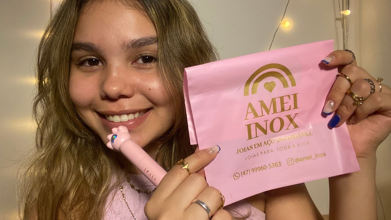ASMR | RECEBIDOS da AMEI INOX - jóias de aço (sons de embalagem e sussurros)❤️✨