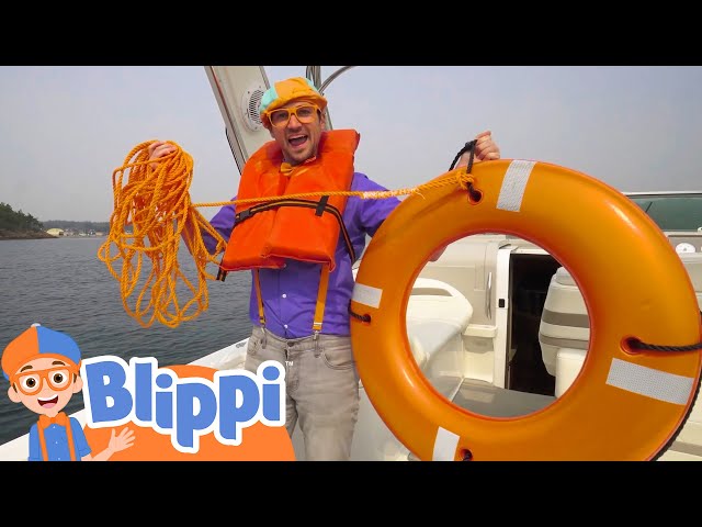 Blippi Explores Boats For Kids | Educational Videos For Children class=