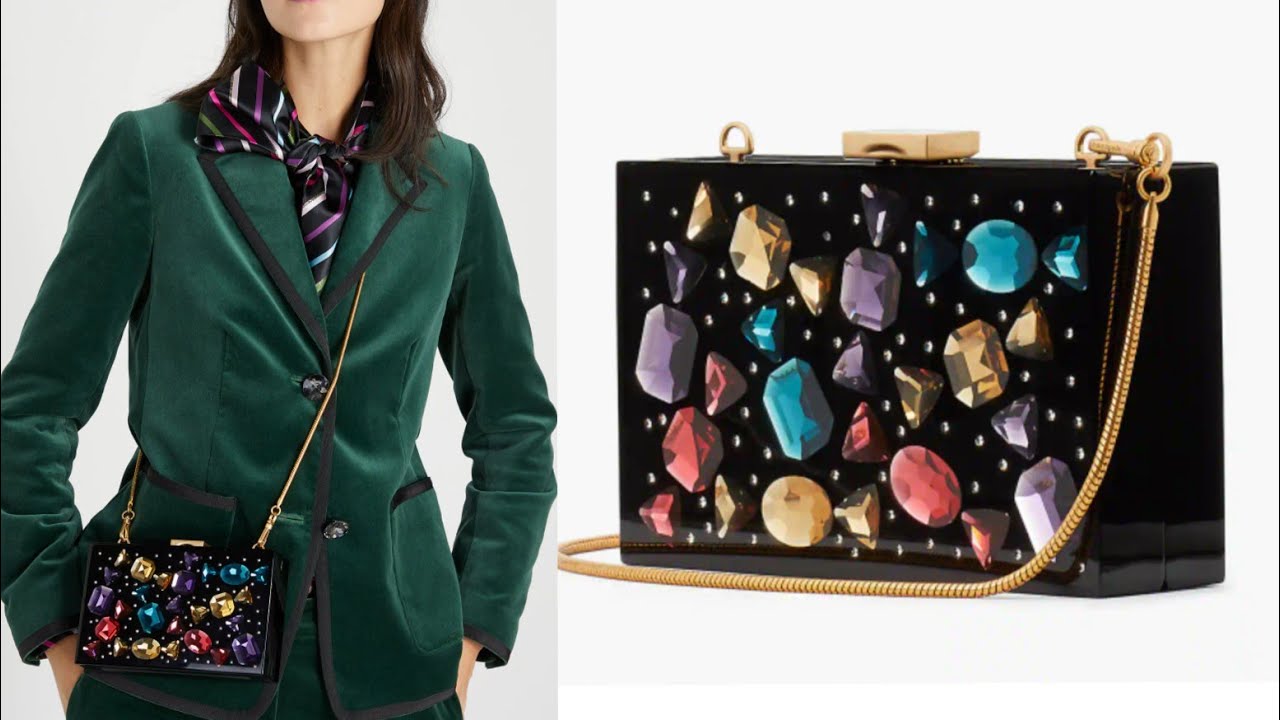 Kate Spade bag sweet treats jeweled resin small clutch. YouTube