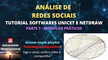 Análise de redes sociais - Tutorial softwares Ucinet e NetDraw - Parte 7 - Exemplos práticos