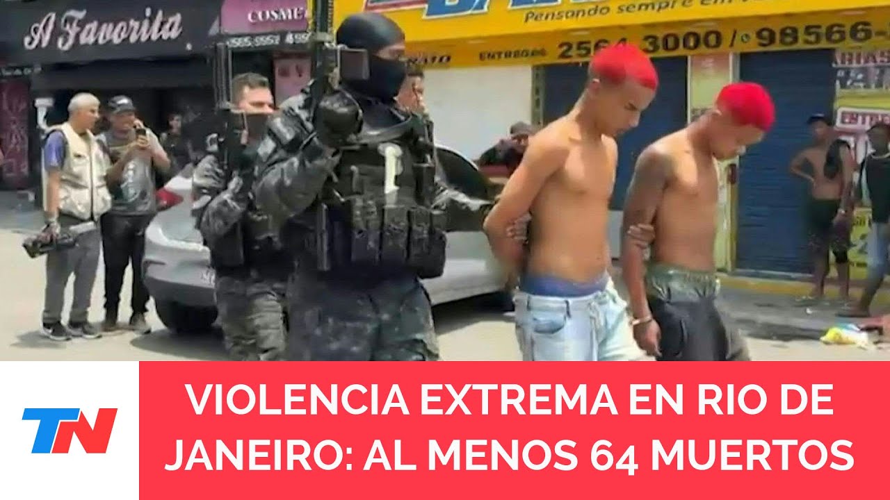 VIOLENCIA EN RIO DE JANEIRO: 60 muertos en la mayor operación de la historia contra el narcotráfico