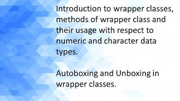 ICSE Std 10 | BlueJ | Wrapper Class in Java | Autoboxing and unboxing in wrapper classes.
