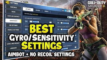 New Aimbot Sensitivity/Gyroscope Settings For Cod Mobile📲 (MP & BR) 2024