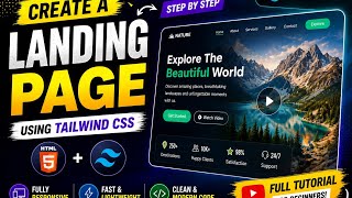 Create A Stunning Landing Page With Html & Tailwind Css Step - By - Step